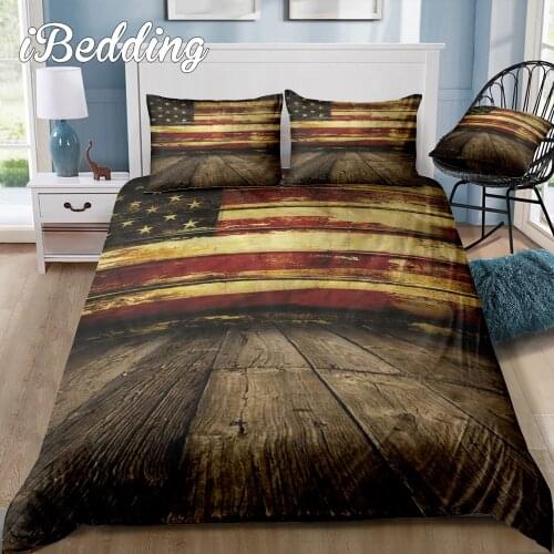 American Flag Bedding Set for Bedroom Soft Bedspreads for Double Bed Home Comefortable Duvet Cover Quality Cover and Pillow