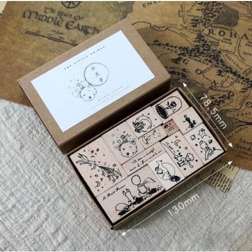Cute Le Petit Prince decoration stamp set wooden rubber stamps for scrapbooking stationery DIY craft standard stamp
