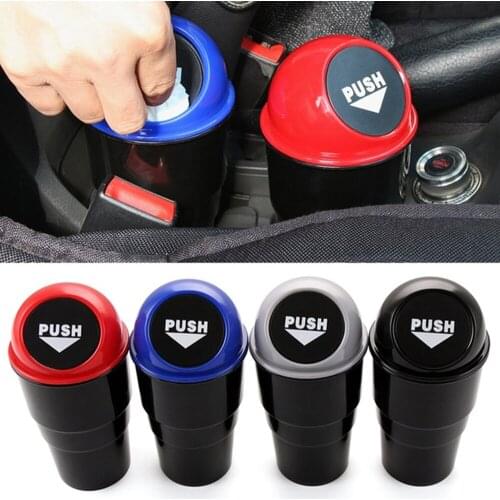 Mini Home Auto Car Waste Trash Rubbish Bin Can Garbage Dust Case Storage Holder Automobiles Storage Bag