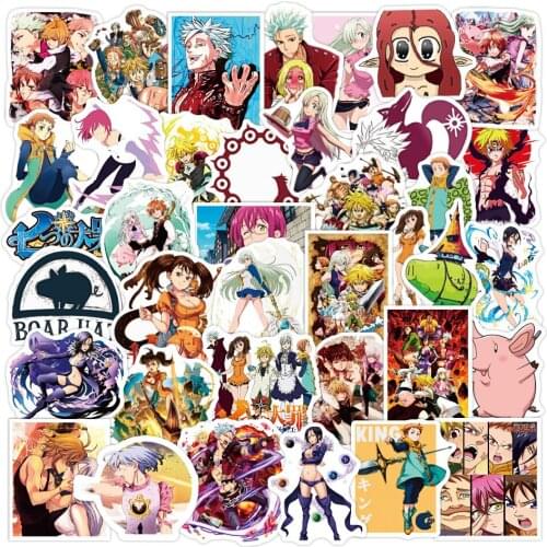 10/50PCS/lot Japan Anime Seven Deadly Sins Stickers Waterproof for DIY Guitar Laptop Skateboard Kids Toys Sticker