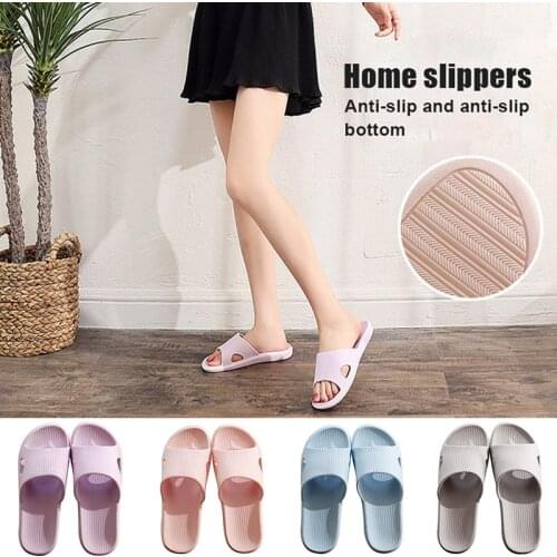 Anti-Slip Odor-Free Slippers Lightweight Indoor Soft Sole Household Bath Slippers for Women Men d88