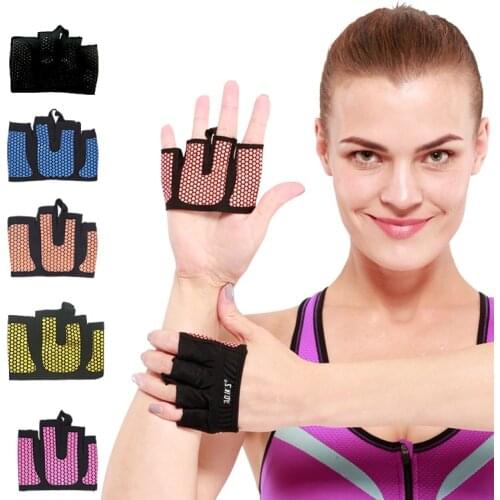AOLIKES Pair Crossfit Gym Gloves Four Half Finger Women Men Workout Glove Power Weight Lifting Bodybuilding Hand Protector