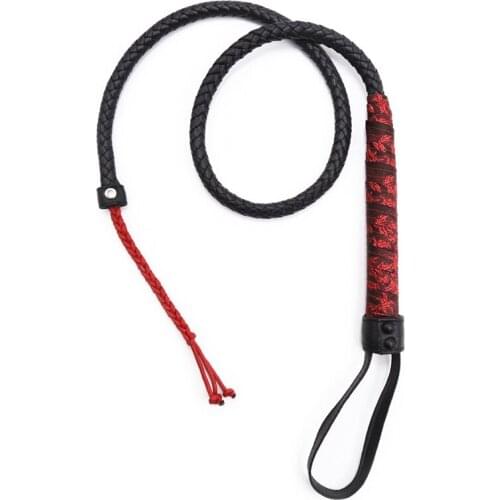 LONG 106CM 83g Genuine Leather Pimp Whip Racing Riding Crop Party Flogger Queen Whip for Sex Horse Bdsm Sex Toys for Woman Men