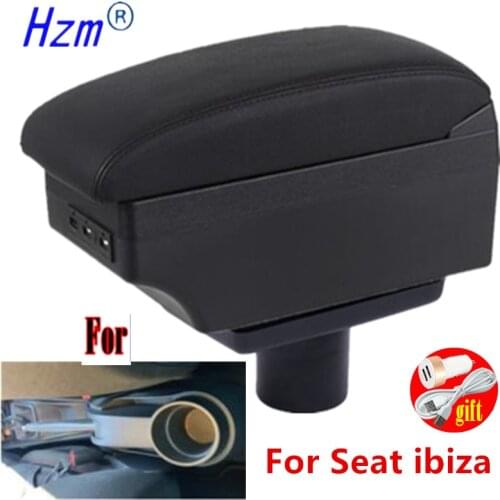 For Ibiza 6j armrest box central Store content Storage box Seat armrest box USB interface