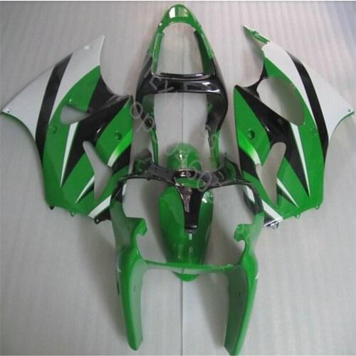 Custom motorcycle for kawasaki Ninja ZX6R 00-02 01 ZX-6R 636 2000 2001 2002 green black white Fairings Injection mold