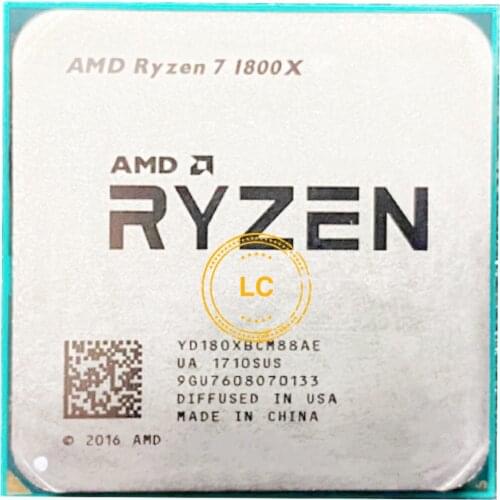 AMD Ryzen 7 1800X R7 1800X 3.6 GHz Eight-Core Sixteen-Thread CPU Processor L3=16M 95W YD180XBCM88AE Socket AM4