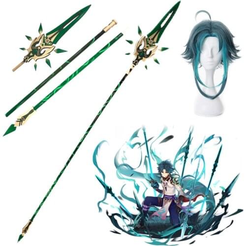 Game Genshin Impact Cosplay Xiao long sword arms Cosplay Xiao Spear weapon Anime Props Christmas Cosplay Yasha Accessories Wig