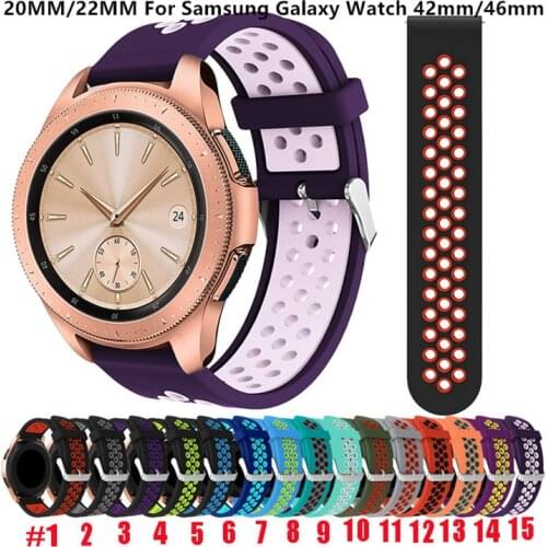 For Samsung Galaxy Watch 46mm Bracelet Accessories 20/22mm Silicone strap for Samsung Galaxy Watch 42mm smart watch band 50pcs