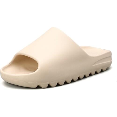 Latest Slides Men Fashion Summer Slippers For Men Soft Outside Mens Slipper Beach Shoes Open Toe Sandals Solid Colour slippers