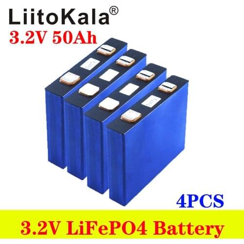 LiitoKala 3.2v 50Ah lifepo4 cells lithium batteries for electric bike battery pack solar energy system EU US Tax Free