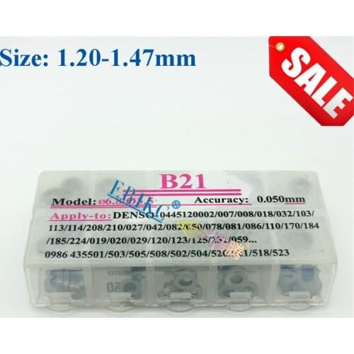 ERIKC B21 Wahsers Sizes 1.20-1.47mm Gaskets Auto Engine Diesel Injector Washers 50 Pieces Common Rail Adjusting Shims