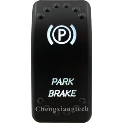 Car Boat SUV UTV RV Truck-White Led -5 Pins-On Off-Laser Etched-Park Brake-Rocker Switch-12v 24v-Overload Protection-IP66