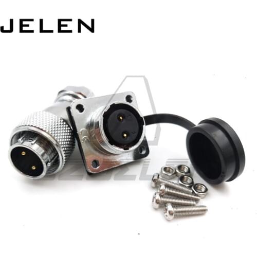 WS16 Industrial Connectors 2 pin plug socket, 2 pin connector automotive, 2 pin waterproof plug socket connector