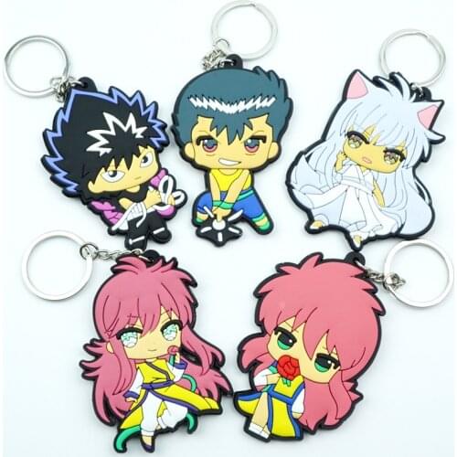 Yu Yu Hakusho Figure Key Ring Anime Urameshi Yuusuke Key Chain Key Holder Kids Gift Accessories Trinkets Cosplay Itabag Keychain