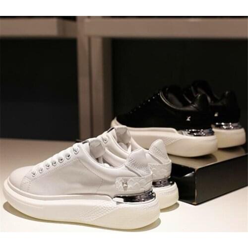 S Thick-soled casual shoes womens white shoes ins wind spring and autumn new single shoes increased thick-soled sports shoes