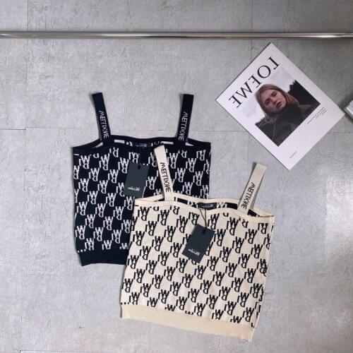 Woman Tops Well 2021 Summer High Street Fashion Korean Fashionista Temperament Camisole Corset Letter Printing Crop Top Female