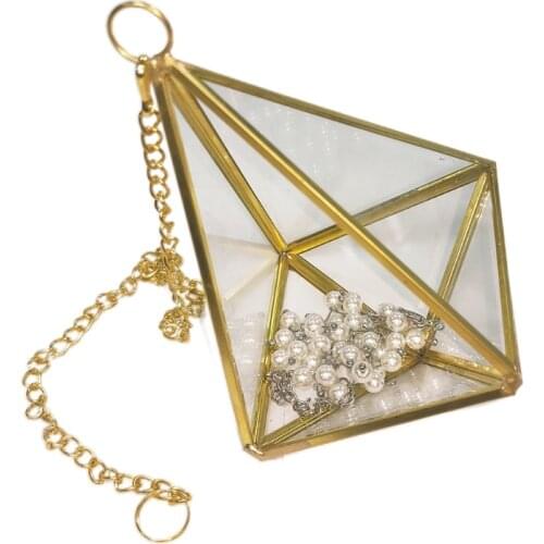 Wall Hanging Geometric Terrarium Modern Indoor Opening Polyhedron Pot Containers X7JB