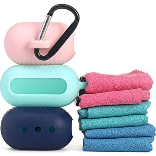 1 Set microfiber quick dry towel Keychain Portable Sports Towel for Camping Hiking Running Yoga sports and outdoors equipment