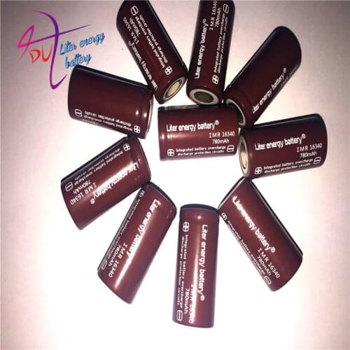 10 pcs / Liter energy battery RCR 123 16340 780mAh 3.7V Li-ion Rechargeable Battery Lithium Batteries with Retail Package