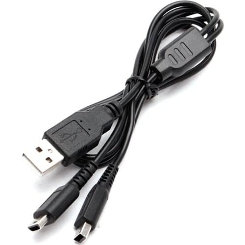 100 PCS a lot 1.2m 2 in 1 USB Fast Charging Cable Power Data Cord for NDSi /NDSL