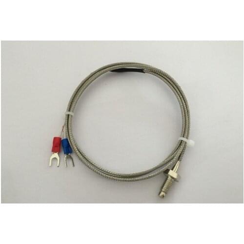 2 meter cable screw type K thermocouple WRNT-01 M6*1 ,measuring 0-600 deg C temperature sensor