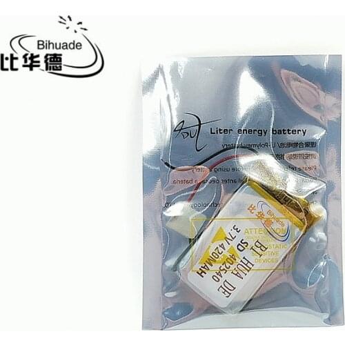 2pcs [SD] 3.7V,420mAH,[402540] Polymer lithium ion / Li-ion battery for TOY,POWER BANK,GPS,mp3,mp4,cell phone,speaker