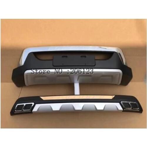 2016-2019 For Toyota Fortuner Front + Rear Bumper Diffuser Bumpers Lip Protector Guard skid plate ABS 2PCS