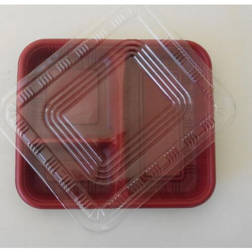 500pcs / lot Disposable PP Plastic Fast Food Box Packaging 22 * 19 * 3.3 cm 3/4 Compartment Storage Container With Lids