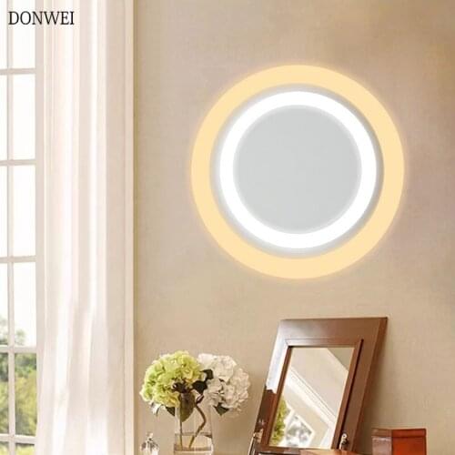 Acrylic 16W led Wall Lamp Indoor Warm white and cool white Wall lighting Minimalist Home Decoration Light for Bedroom livingroom