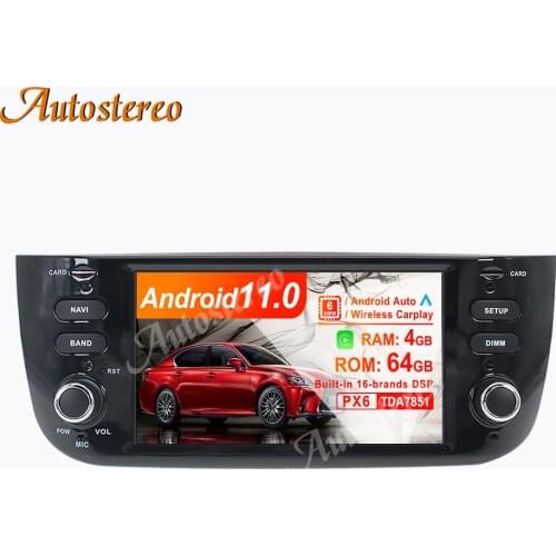 Android 10.0 4+64 Car GPS Navigation DVD Player For Fiat Punto 2009+/For Fiat Linea 2012+ Multimedia Player Auto Stereo HeadUnit