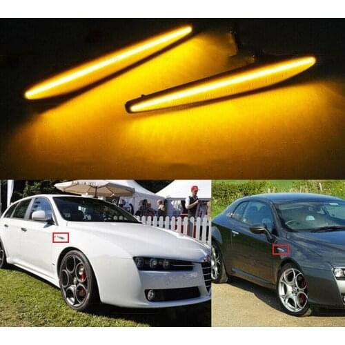 Car Dynamic Turn Signal Light Side Marker Lamp for Alfa Romeo Spider 159 Sportwagon Brera Spider 60691106