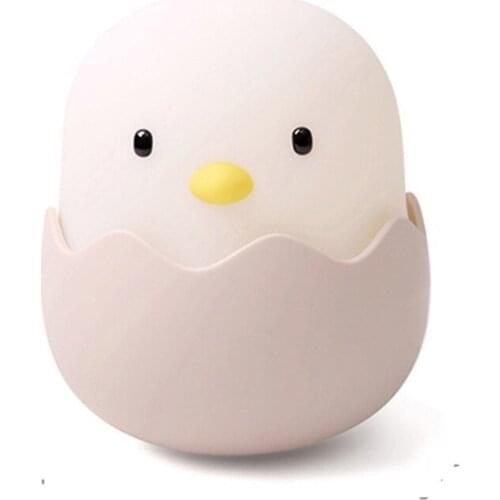 Childrens Night Light Chicken Shape LED Lamp for Fear Elimination USB Rechargeable Bedside Light Bedroom Decor WWO66