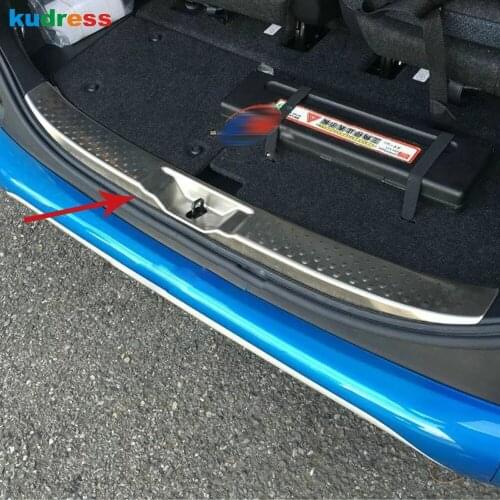 For Toyota Sienta NHP170 2015 2016 2017 Steel Inner Rear Bumper Protector Sill Trunk Lid Plate Moulding Trim Accessories