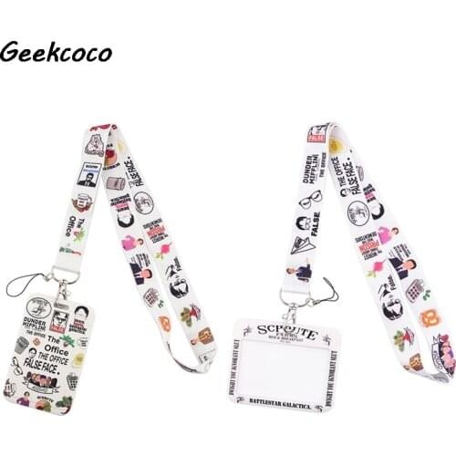 J2670 Creative Office Tv Show Lanyard Card Holder Student Hanging Neck Phone Lanyard Badge Subway Accessory Card Holder