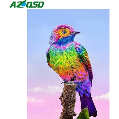 AZQSD Diamond Embroidery Parrot Bird Mosaic Handicraft Diamond Painting Animal Cross Stitch Picture Of Rhinestones Home Decor