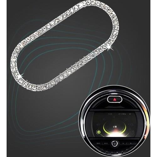 KJAUTOMAX For Mini Cooper F54 F55 F56 Ring Crystal Zinc Alloy Warning Signs Decoration