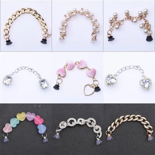 1 Pcs Metal Mobile Phone Case Chain Charms Heart Love Accessories Bling Crystal Pendant Buckle Designer Decoration For Girl Gift