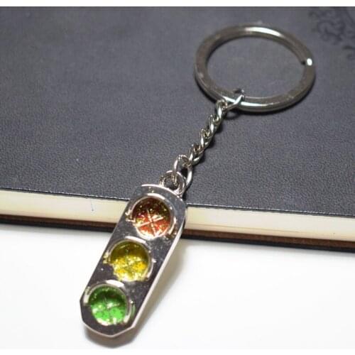 Fashion 2019 Alloy Traffic lights Signs Key Rings Keychain Pendant Car Key Accessories