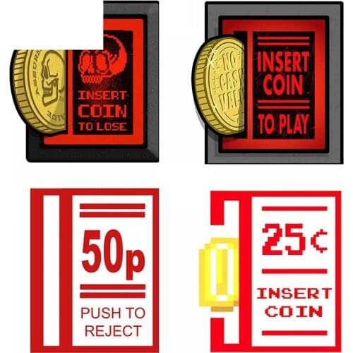 Hot Retro Pinball Arcade Game Coin Slot Personality Car Stickers Sunscreen Decal for Motorcycle Bumper Off-road Laptop