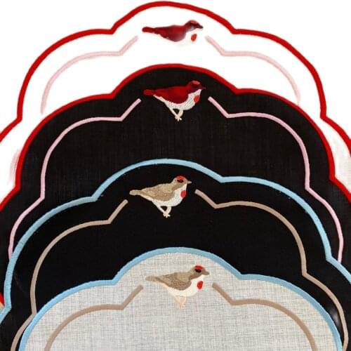 Table Napkin Bird American Service Cocktail Napkin 2 6 or 12 Piece Home decoration Drop Gold Embroidered Team Woman 2021 coffee tea
