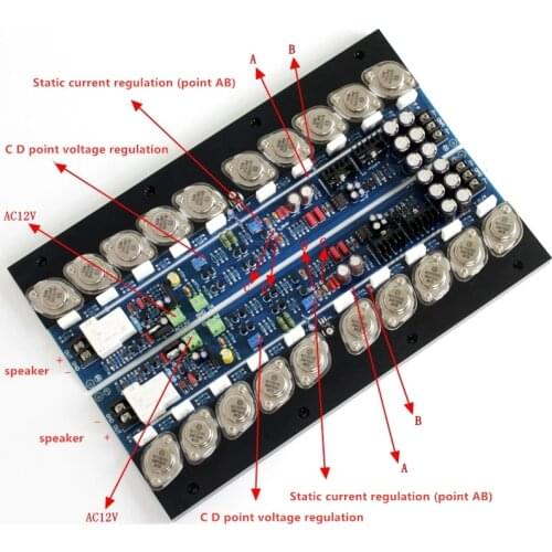 Newest 2PCS Accuphase-E505 5-pair tube pure high power 300W + 300W HIFI fever level power amplifier board (adjustable class A)