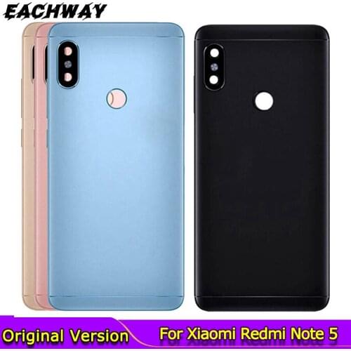 Original Housing For Xiaomi Redmi Note 5Pro Note5 Metal Battery Back Cover Replacement Parts Case With Lens