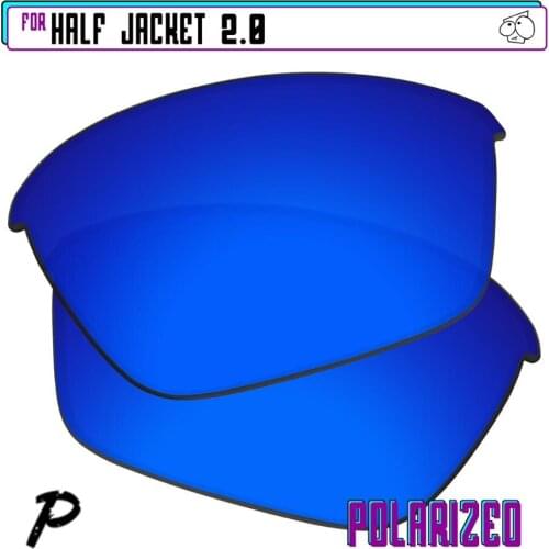 EZReplace Polarized Replacement Lenses for - Oakley Half Jacket 2.0 Sunglasses - Navy P