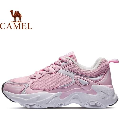 CAMEL Official Original Casual Sports Shoes Men Women Breathable Mesh Shoes Fashion Leisure Shoes Womens Thick Sole Unisex Shoe
