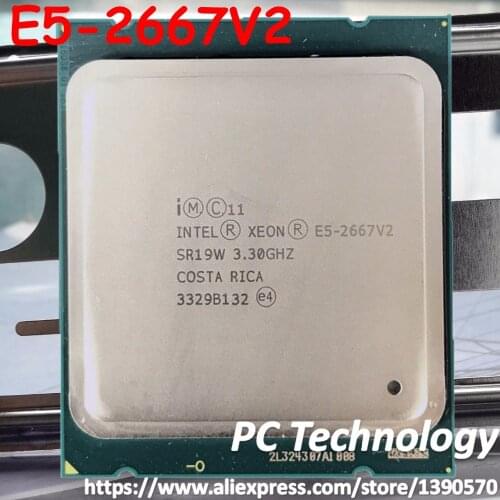 Original Intel Xeon processor E5-2667V2 3.30GHz 8-Core 25MB SmartCache E5 2667 V2 LGA2011 E5-2667 V2 official version E5 2667V2