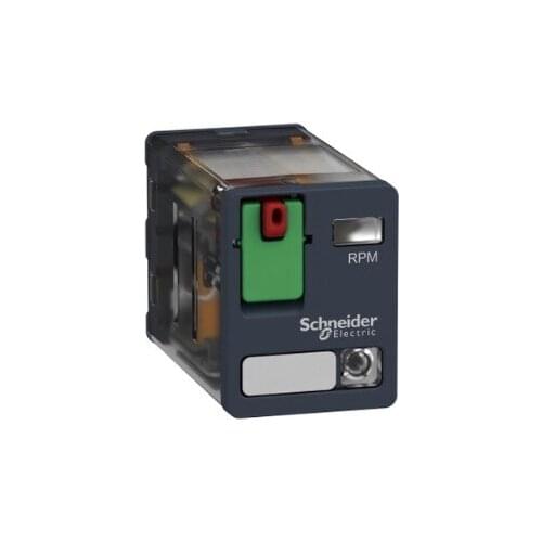 RPM22FD Power plug-in relay, 15 A, 2 CO, with LED, 110 V DC