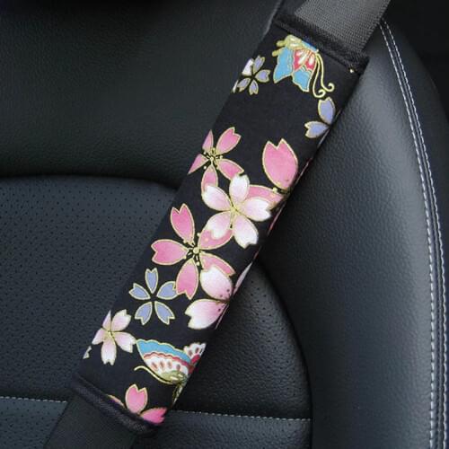 Sakura Plum Car Seat Belt Shoulder Cover Brand New Set of 1pcs Car Truck Universal Fit Seat Belt Covers Shoulder Pads Interior