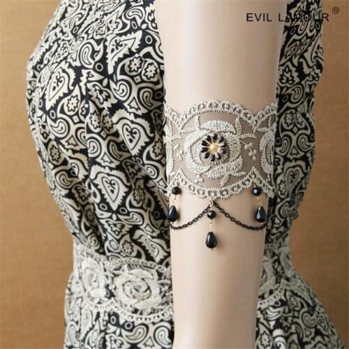 Sexy lingerie handmade Gothic Wind Cover Scar Bracers Black Lace sexy Cuffs for sex