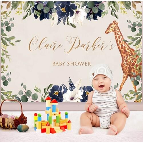 Wild Jungle Theme Backdrop Vinyl Cloth Folding Photo Backdrop Baby Shower Birthday Photography Background Camera Accessories