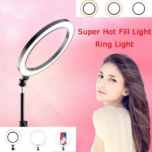 6.3''/10.2'' Dimmable LED Studio Camera Ring Light Photo Phone Video Light Annular Lamp Ring Fill Light for Youtube Live Show
